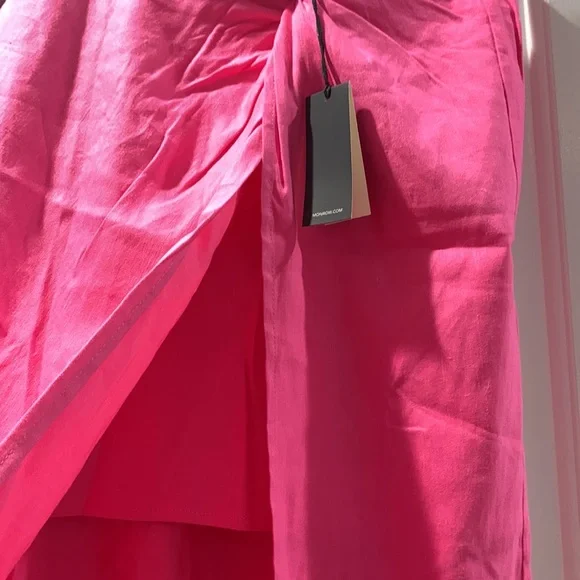 NWT Monrow Side Gathered Midi Skirt - Picture 7 of 12